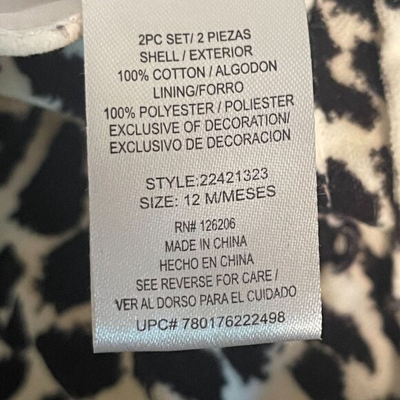 Pippa & Julie Baby Girls Leopard Print Dress W/ Red Flower Sz 12M - Picture 4 of 8